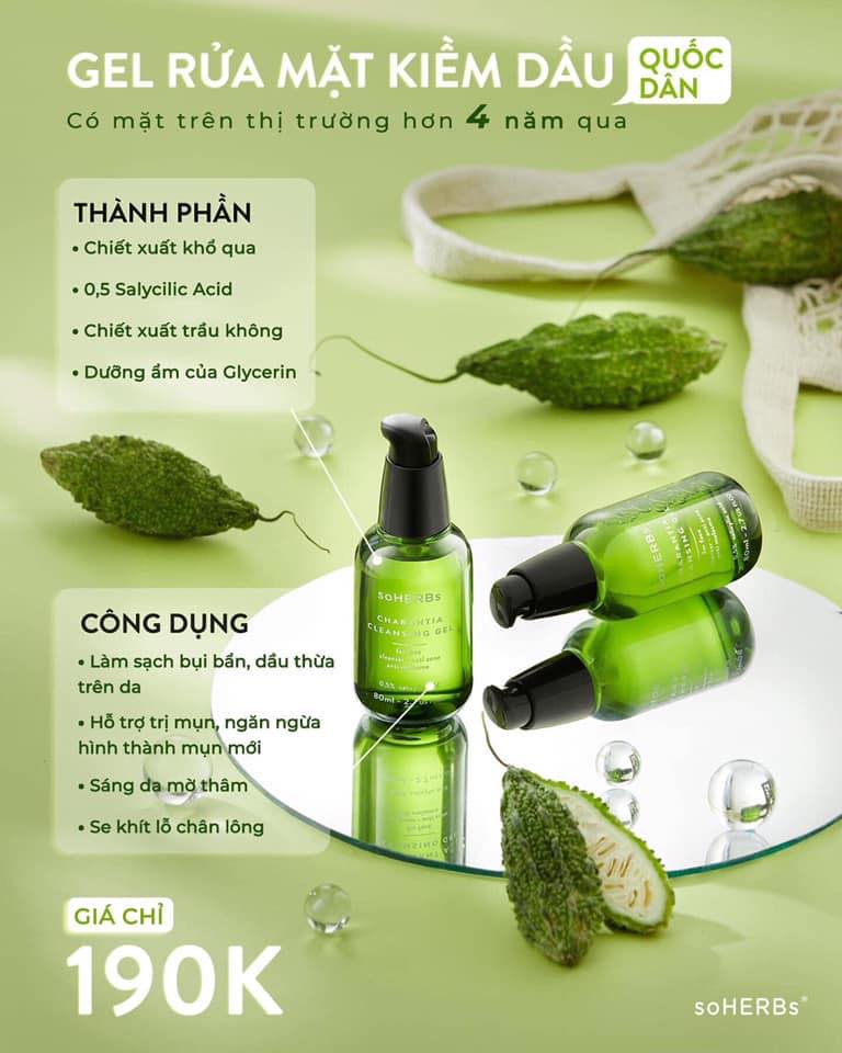 Sữa rửa mặt khổ qua thảo mộc sản phẩm chuyên phục vụ chị em có làn da nhạy cảm đây ạ