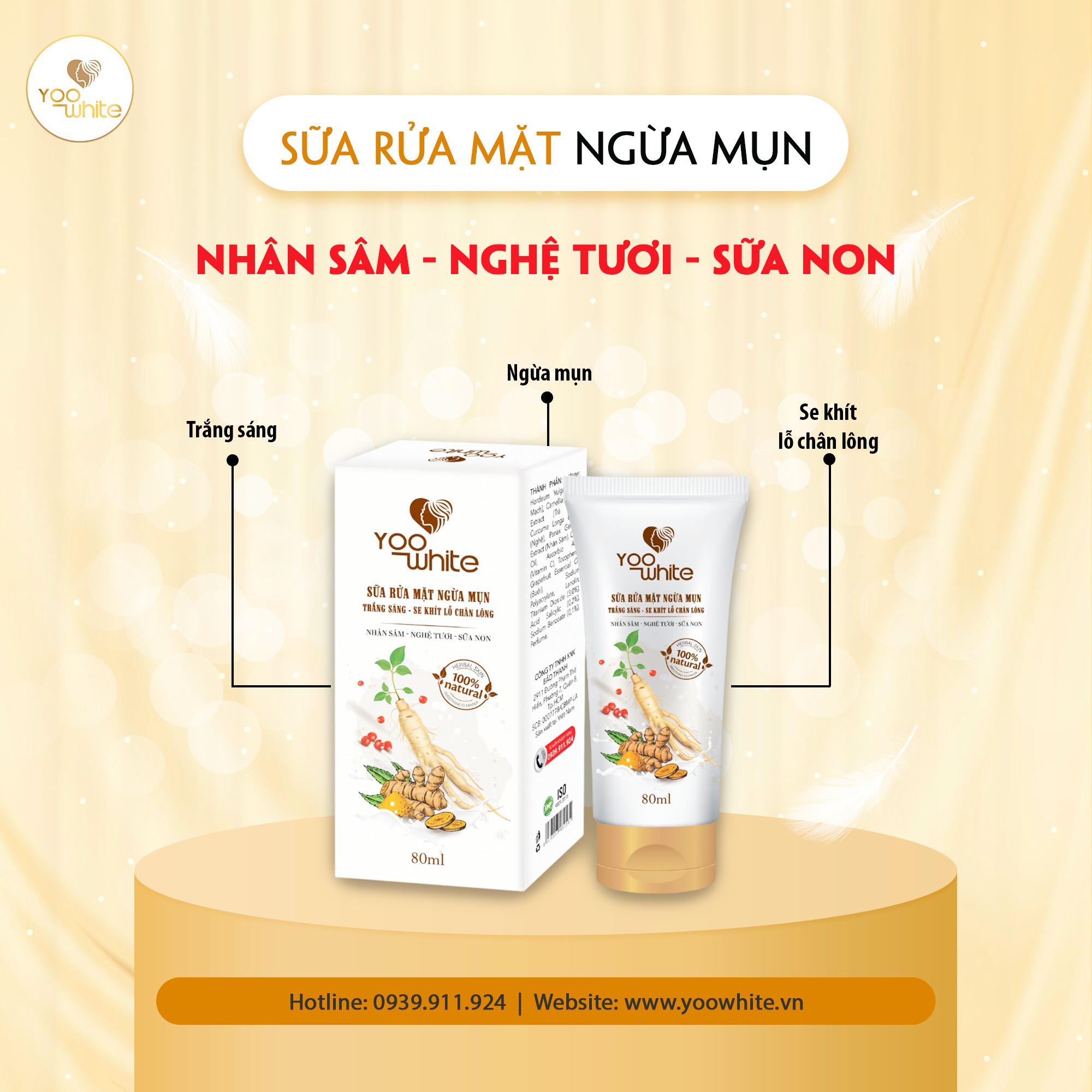 Sữa rửa mặt Yoo White