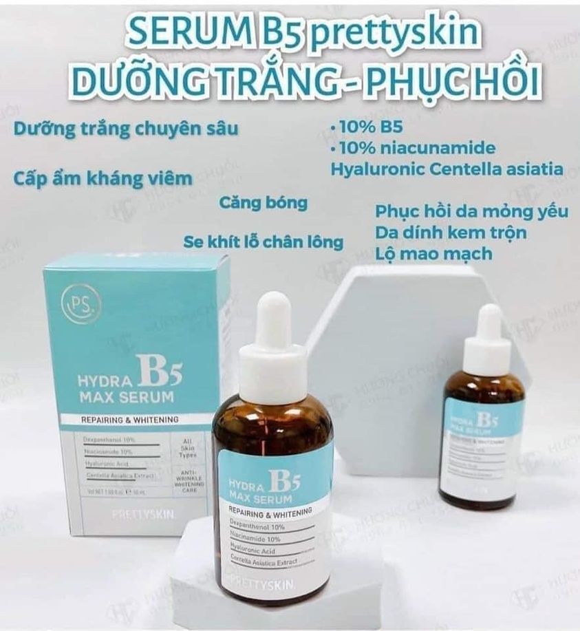 Siêu sốc với nguồn tin mật Serum B5 10% Prettyskin vừa phục hồi da lại kiêm thêm dưỡng trắng