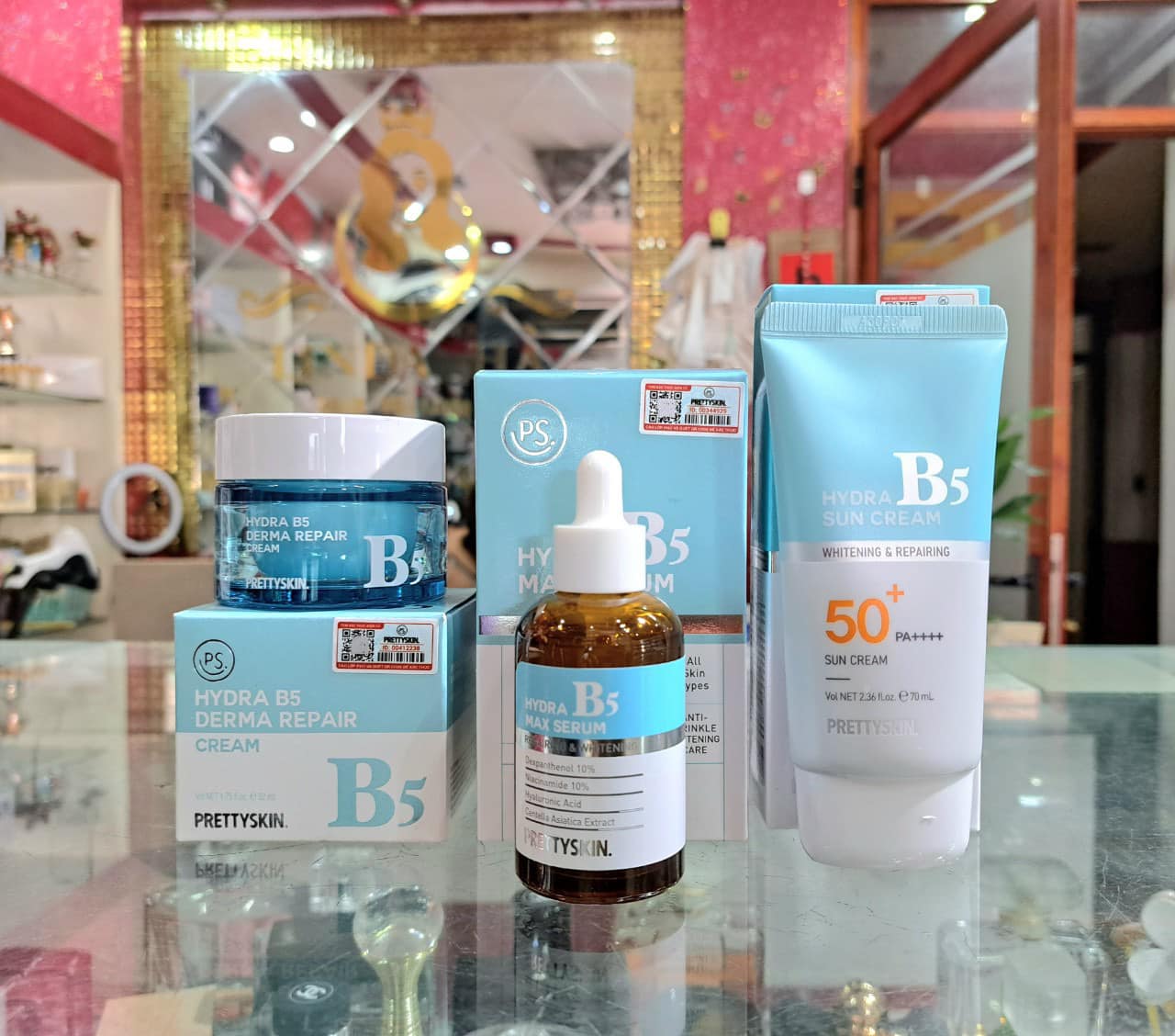 Chăm sóc như chuyên gia bộ 3 chăm sóc Hydra B5 Prettyskin chuyên biệt cho da nhạy cảm