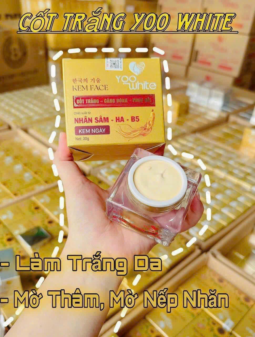 Kem Face Yoo White cho làn da trắng sáng