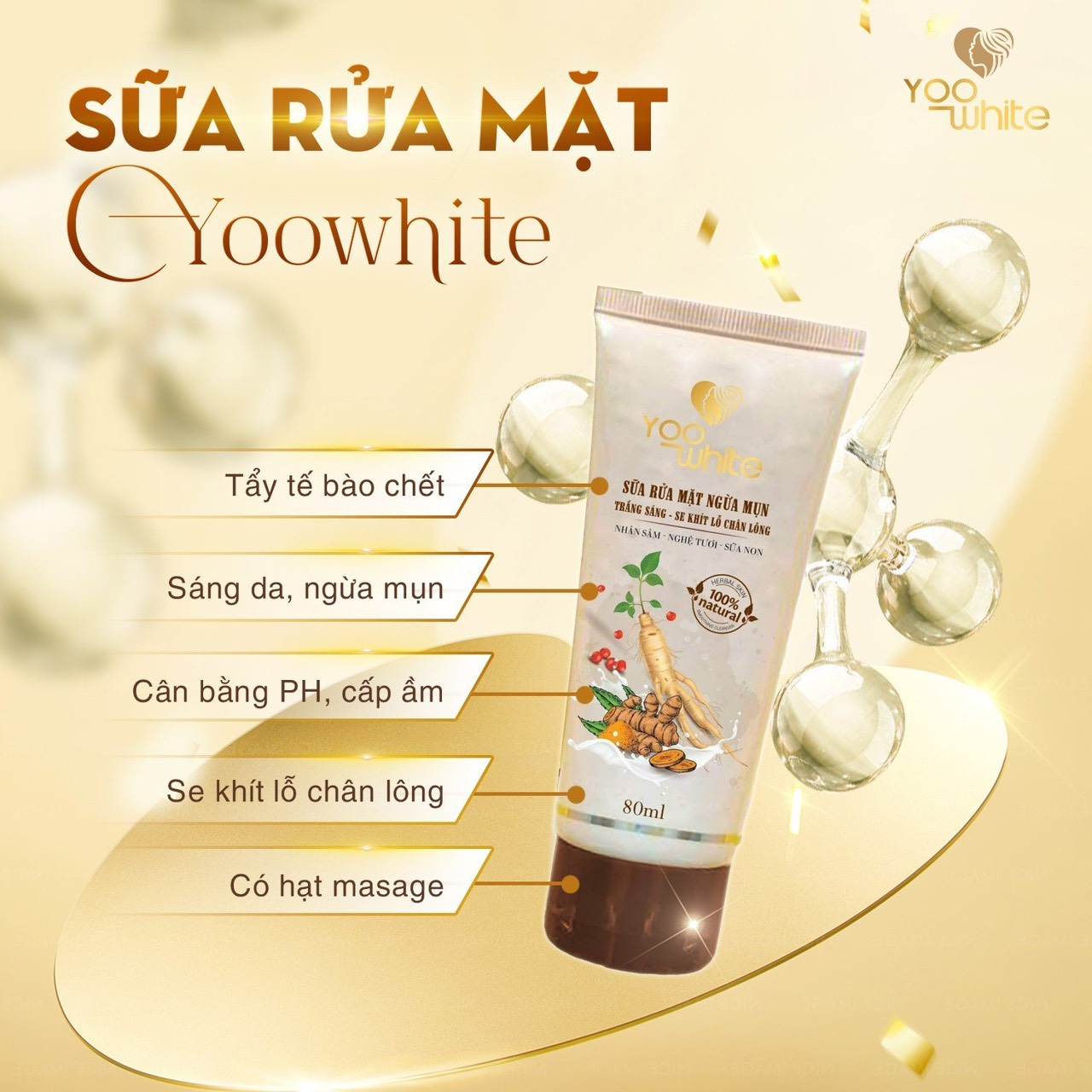 Sữa rửa mặt ngừa mụn Yoo White