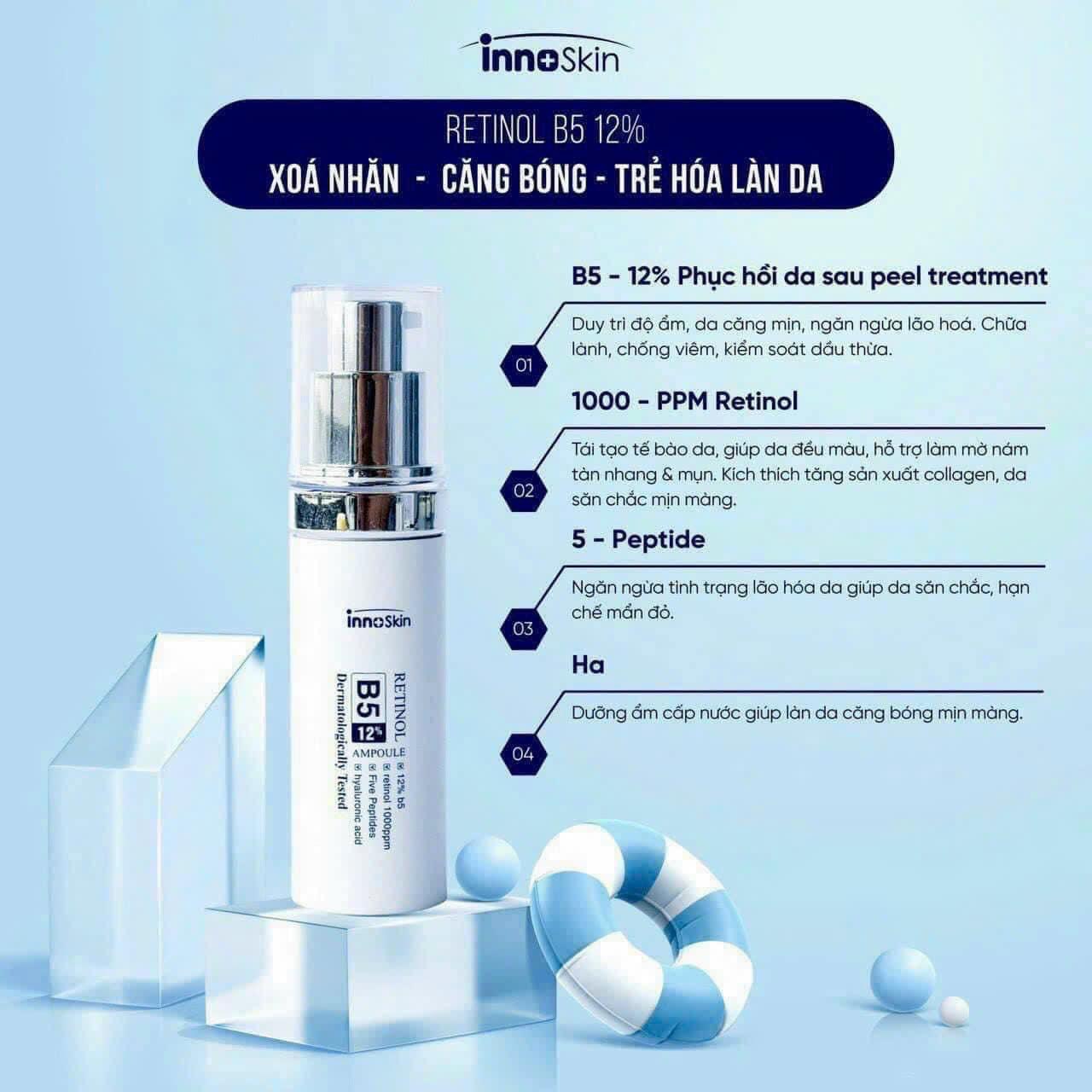 Ampouple retinol 12% chính là chìa khoá vàng cho làn da lão hoá xuất hiện nếp nhăn sạm nám