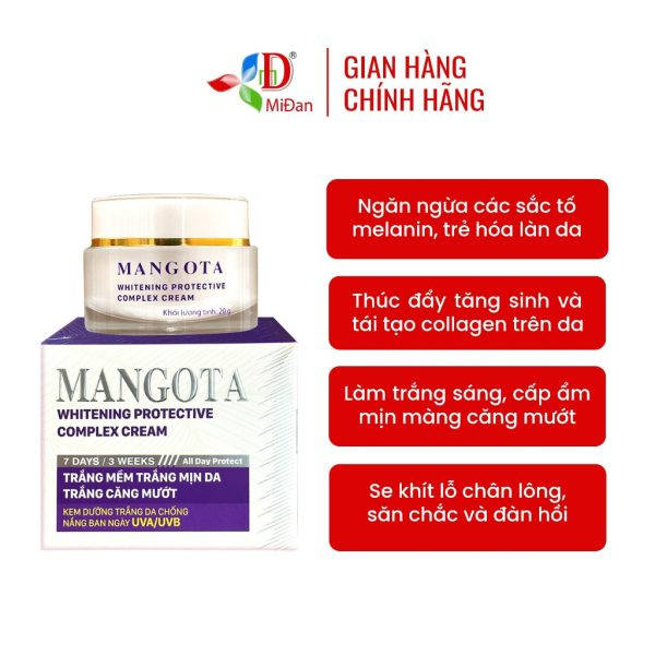 Combo Dưỡng Trắng Serum Mangota và Kem Face Mangota Tím