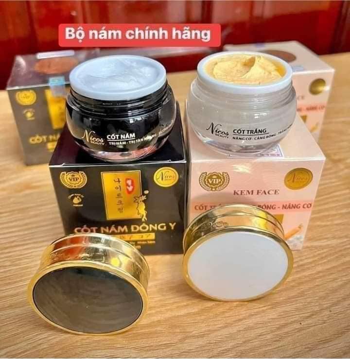 COMBO kem Face cốt Nám Đông ý NiCos và kem cốt Trắng nâng cơ Nicos Beauty