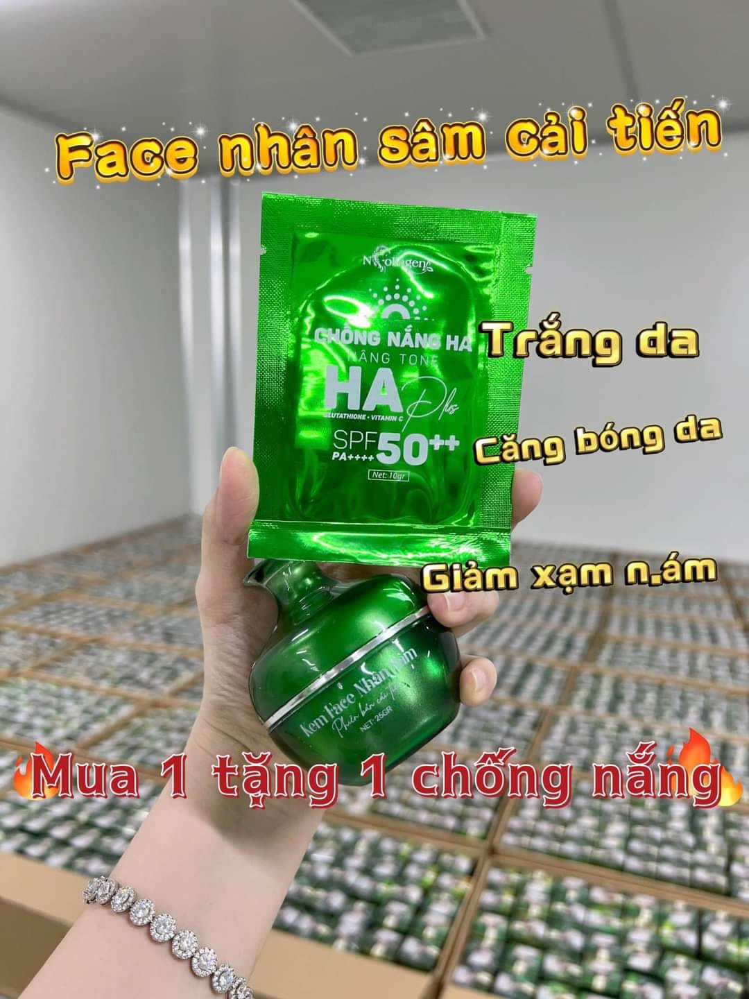 Kem Face Nhân Sâm Xanh N Collagen Phiên Bản Cải Tiến