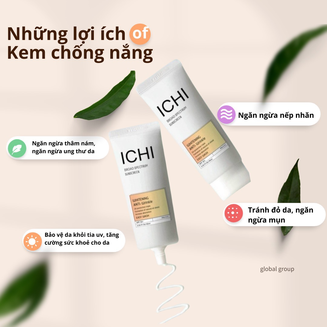 5 Lý do bạn nên sử dụng kem chống nắng Ichi