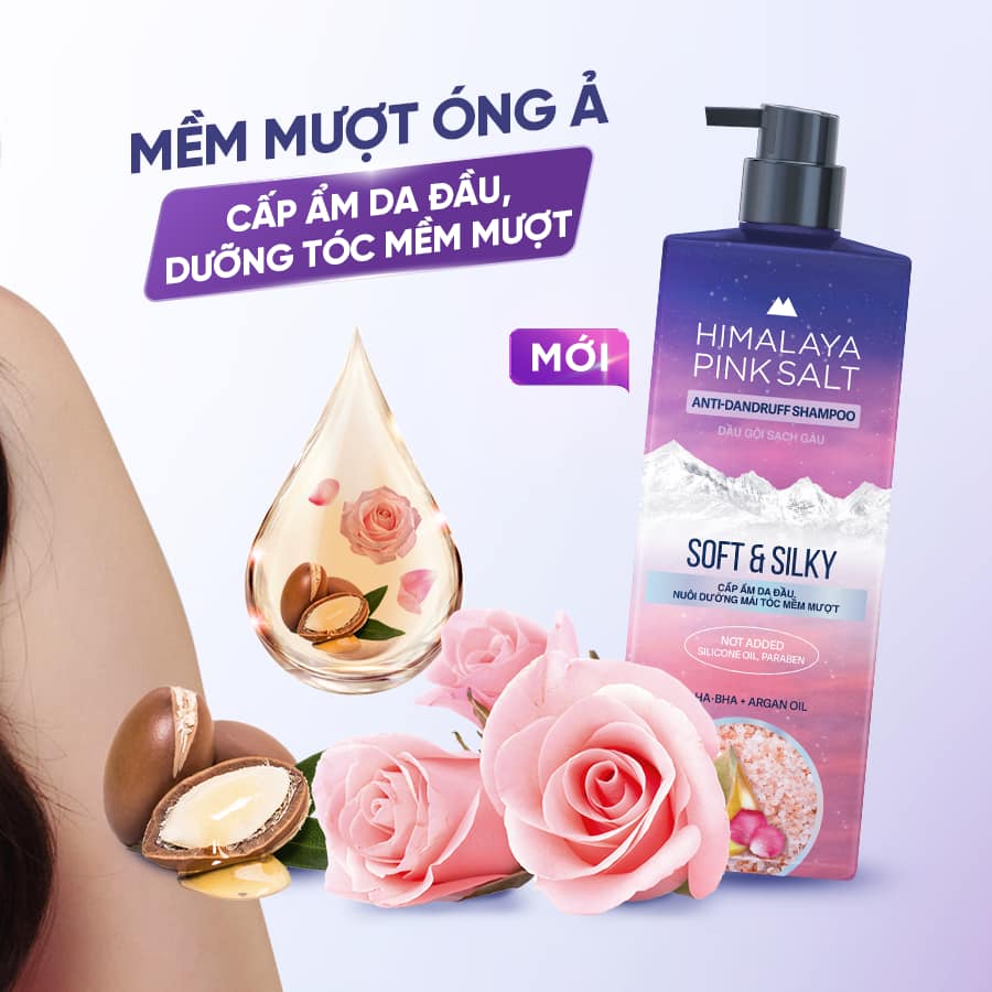 Dầu Gội Sạch Gàu Muối Hồng Himalaya Soft Silky Hàn Quốc