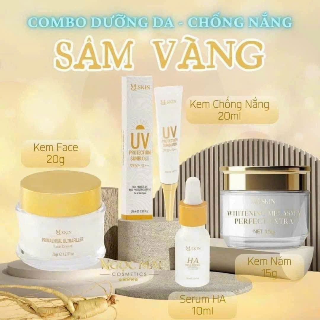 Combo Kem Face Sâm Vàng MQ Skin