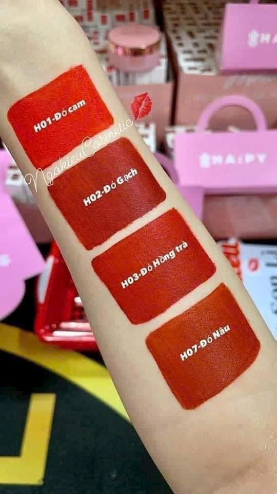 Son Kem Lì Hapy Matte LipCream Mẫu Mới Siêu Mịn Lì Chống Lem Chống Trôi