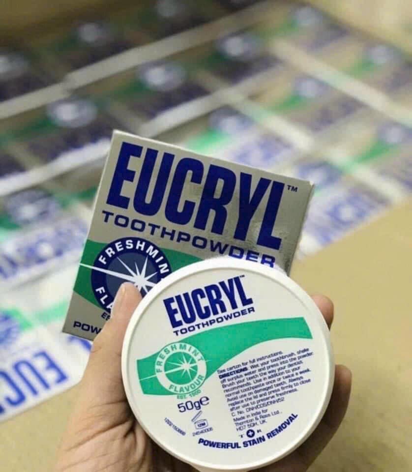Bột trắng răng  Eucryl thay đổi các loại thì đây vẫn là lựa chọn hoàn hảo nhất