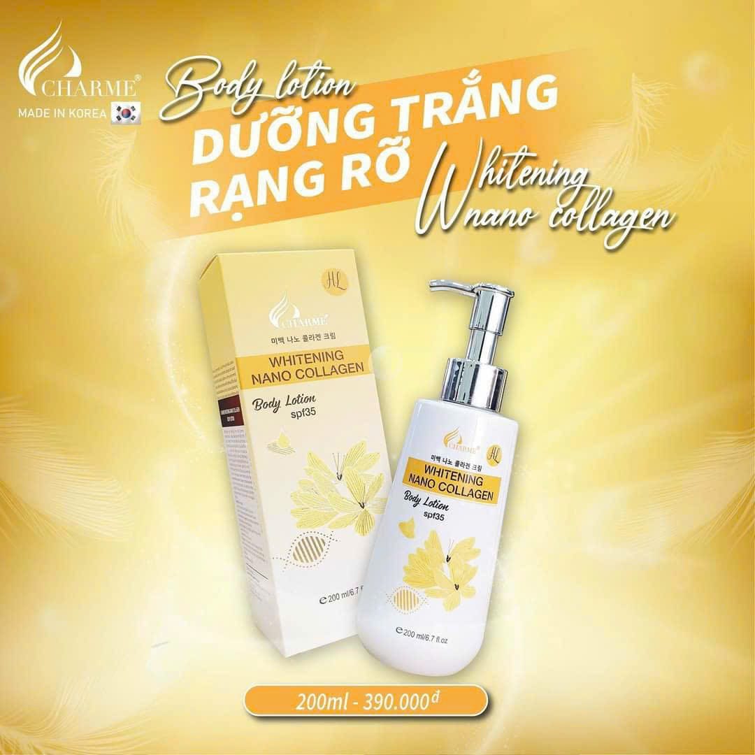 Body Lotion Charme trắng thơm đón nắng giúp yêu chiều làn da ngọc ngà