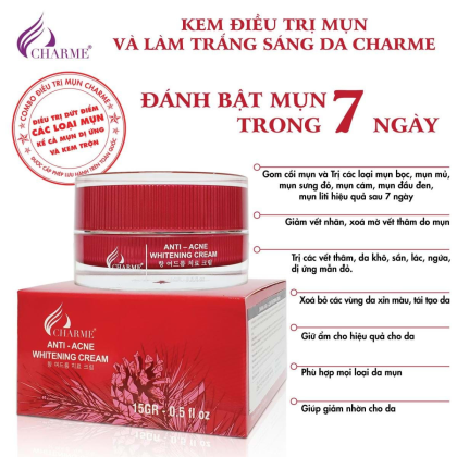 Kem trị mụn Thông Đỏ Anti- Acne làm dịu đi các vết mụn sưng viêm