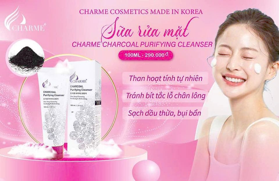 Trải nghiệm Sữa Rửa Mặt Than Hoạt Tính Charme Charcoal Purifying Cleanser này Chắc chắn bạn sẽ xuýt xoa ngay từ những lần dùng đầu tiên