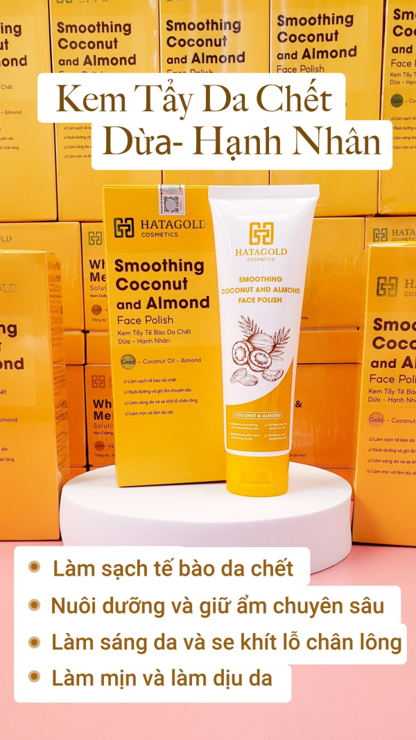 Kem Tẩy Da Chết Dừa Hạnh Nhân Hatagold Cosmetics