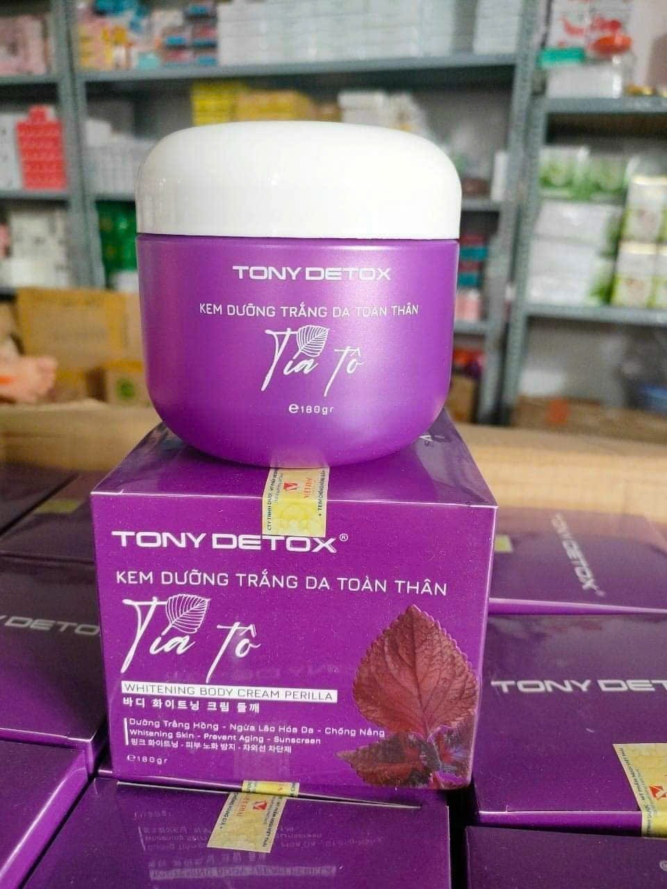 Kem Body Tía Tô Tony Detox Dưỡng Trắng Da Toàn Thân