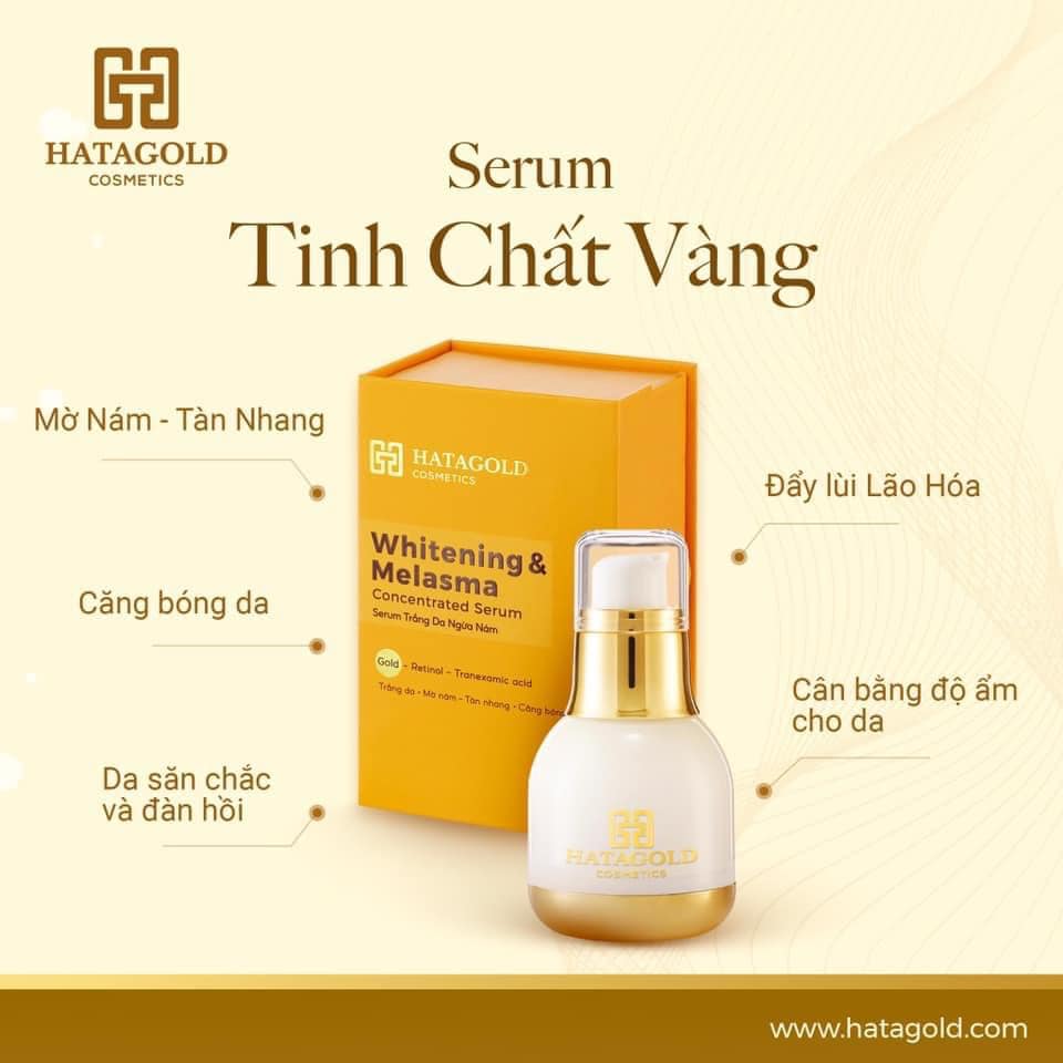 Serum Giảm Nám Tinh Chất Vàng Hatagold Cosmetics giúp bạn sở hữu làn da tươi trẻ và mềm mịn