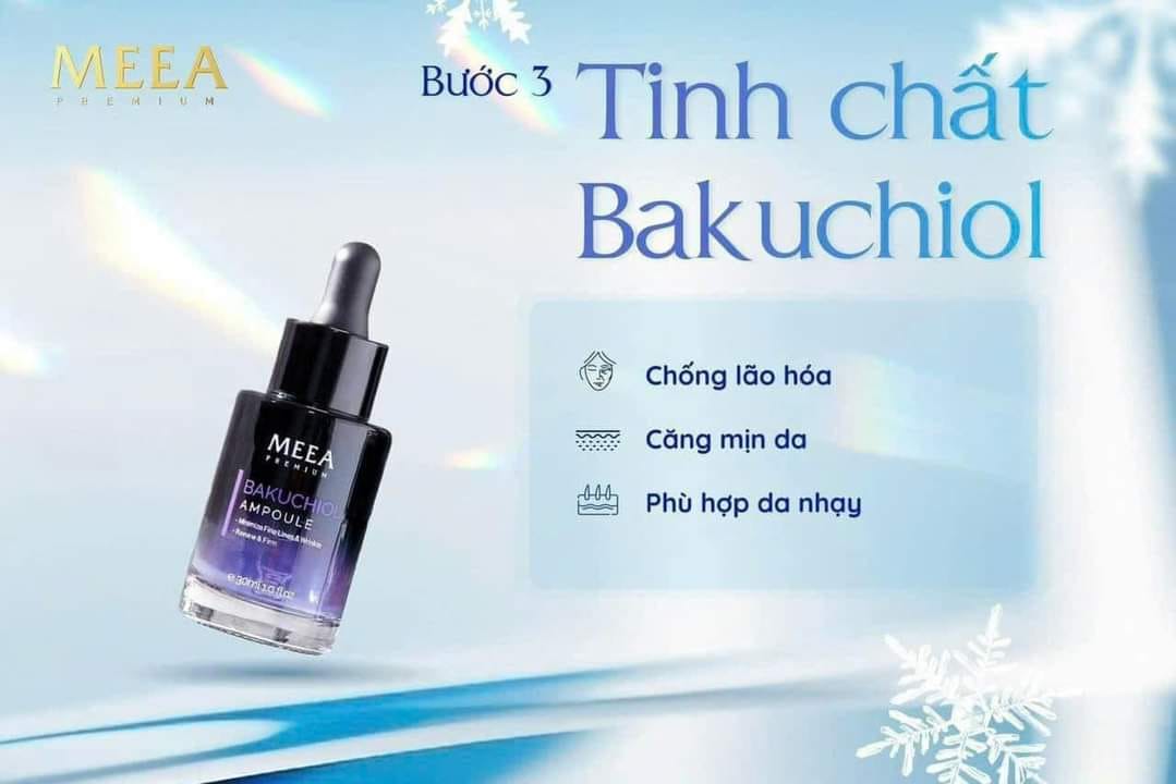 Serum Dưỡng Trắng Bakuchiol Ampoule V2 Meea Origin Phiên Bản Mới 30ml