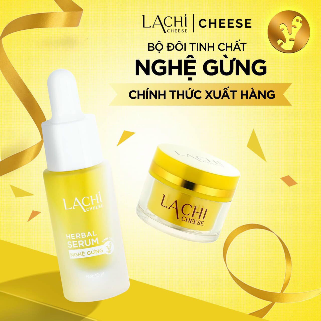 Serum Tinh Chất Nghệ Gừng Lachi Cheese Tặng Kem Face