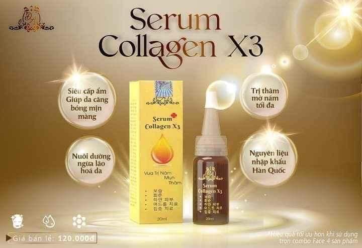 Serum Căng Bóng Da Collagen X3 Mỹ Phẩm Đông Anh