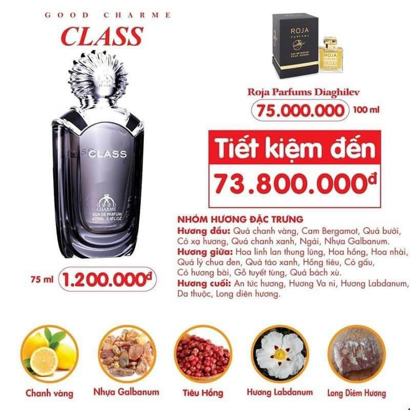 Nước Hoa Nam Good Charme Class 75ml ngửi là thấy giàu