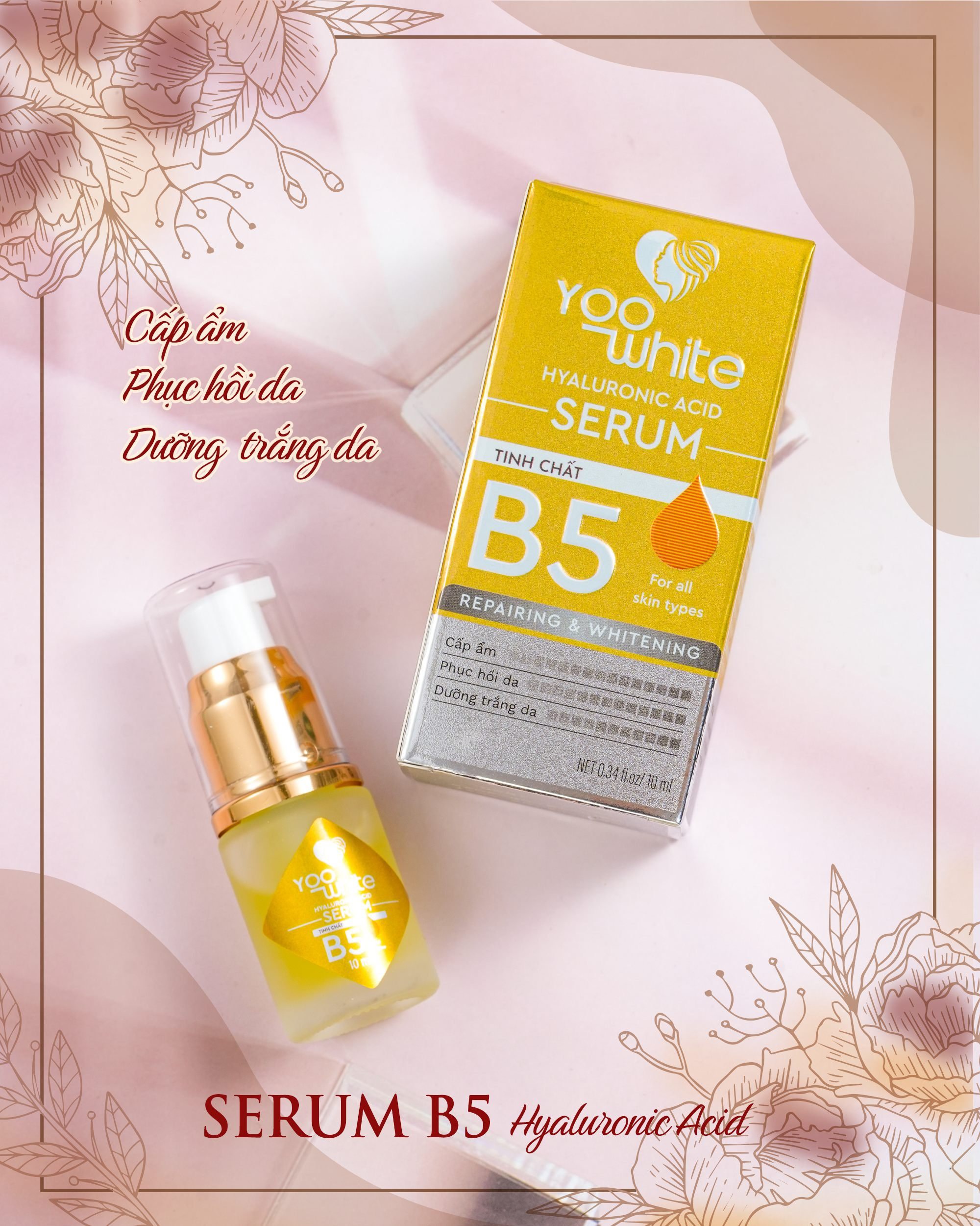 Serum tinh chất B5 yoo White Bí quyết dưỡng da căng bóng cho các nàng đây