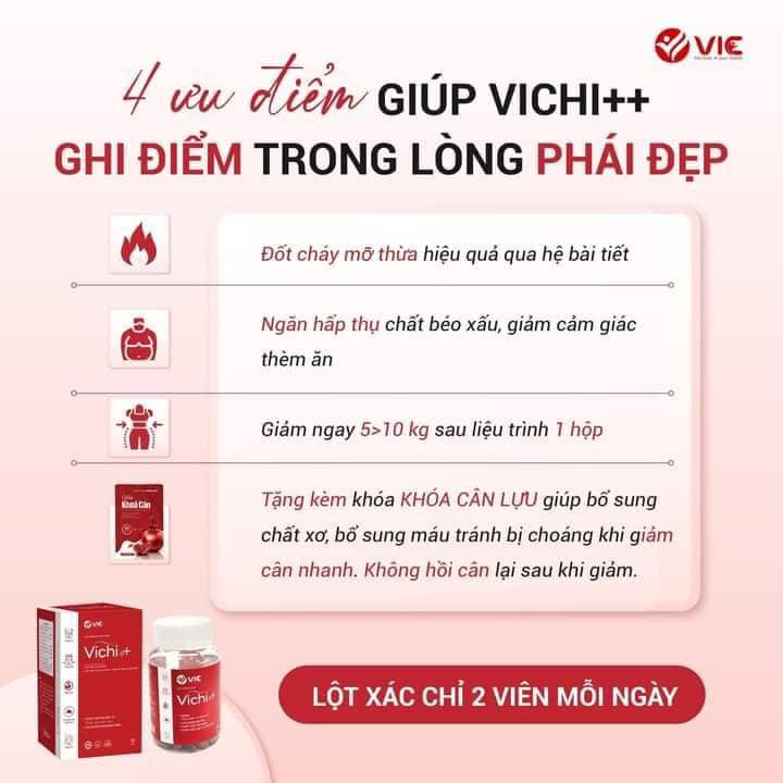 Siêu phẩm trị lờn Viên Uống Giảm Cân Vichi++ VIC Organic